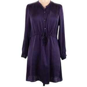 CALYPSO ST. BARTH Silk Long Sleeve Dark Purple Dress Size XS